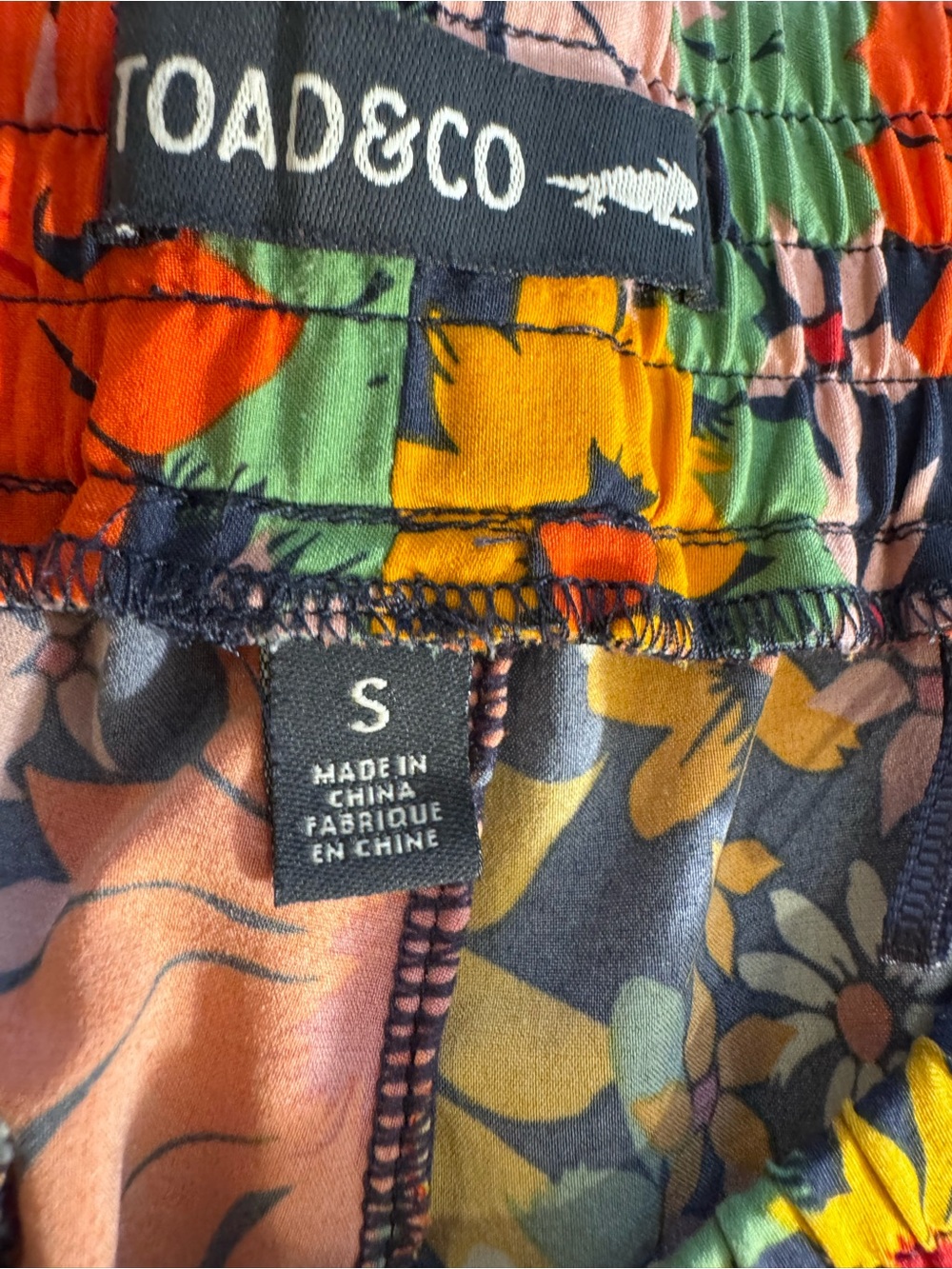 Toad&Co Women’s Floral Pull-On Shorts Size Small Multicolor Fun Boho Cheerful! - Picture 4 of 11